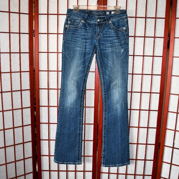 Miss Me Denim - Miss Me Boot Cut Embellished Butterfly Pocket Jean